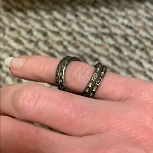 Vintage knuckle pinky ring octopus silver, arthritis ring